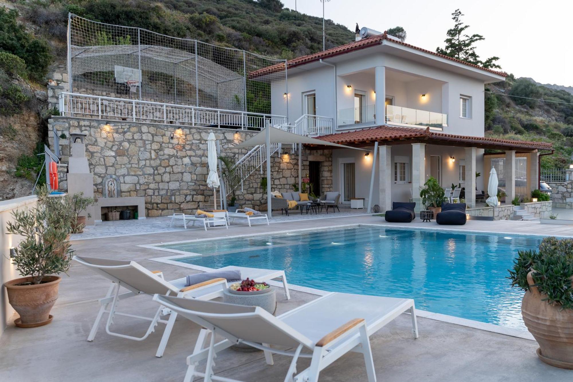 Amazing View Villa Aliki With Infinity Pool & Spa Ligaria  Extérieur photo