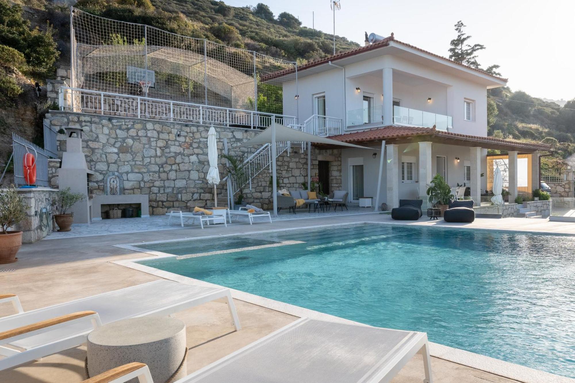 Amazing View Villa Aliki With Infinity Pool & Spa Ligaria  Extérieur photo